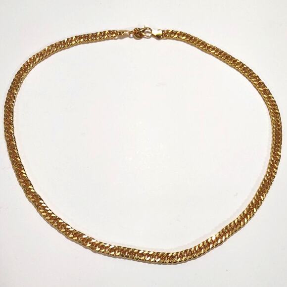 18k Gold Plated Double Chain Necklace Christmas Birthday Anniversary Gift New!!